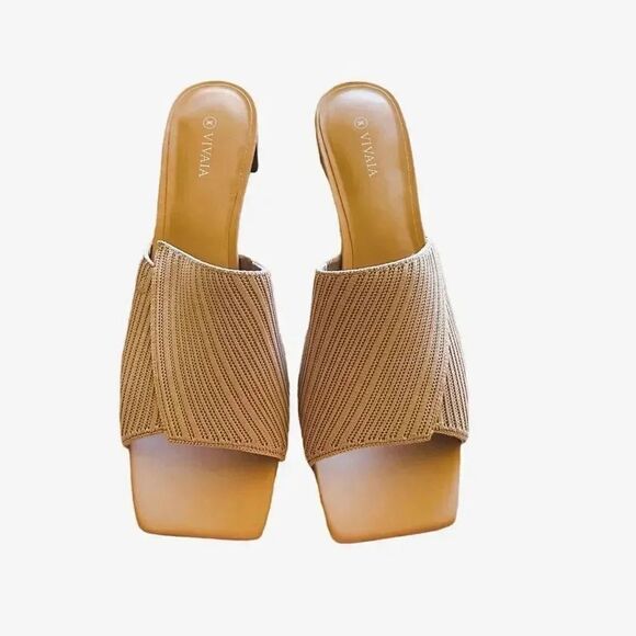 Vivaia Square-Toe Organic Womens Slide Heels - Picture 5 of 10